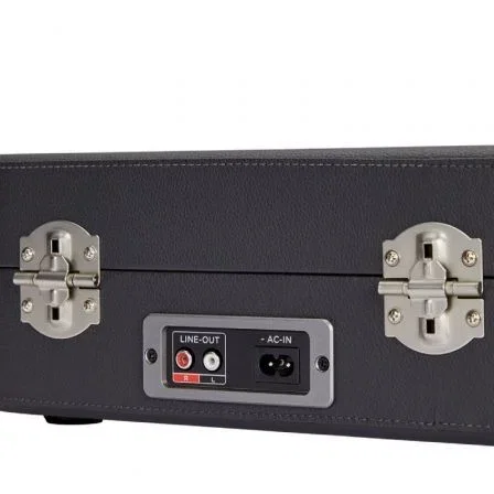 Aiwa VPX-1951TN Tocadiscos Vintage con Maletín de Cuero Titanio, Bluetooth y Grabación USB